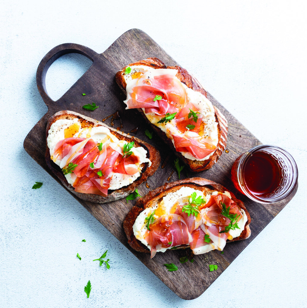 Start the party with Ricotta Toast and Cheese Puffs